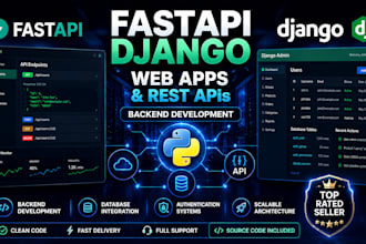 develop fastapi django web applications in python