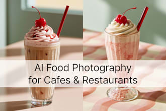 create realistic ai food photography for your cafe and restaurant menu