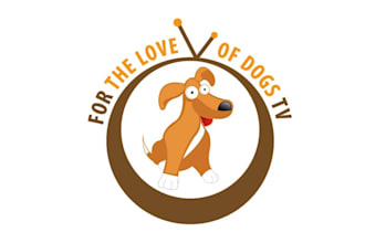 make vibrant animated logo for for the love of dogs TV