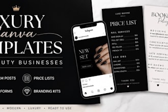 create luxury canva templates for beauty businesses