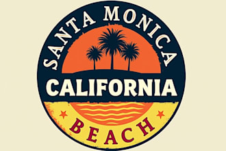 create amazing santa beach mascot logo with unlimited revisions