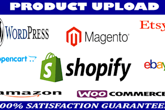 do upload product on shopify, magento and wordpress