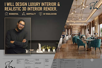 design luxury interior and realistic 3d interior render