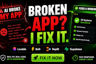 fix vibe coded app bugs built with cursor ai lovable, claude code or supabase