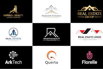 design a real estate agent branding kit logo and business card
