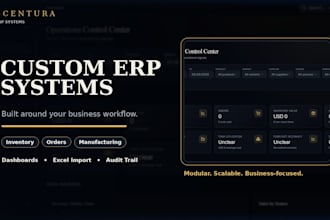 develop a custom erp CRM and inventory management system