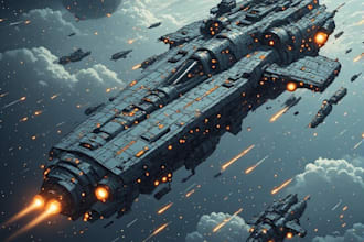 draw high quality spaceship concept