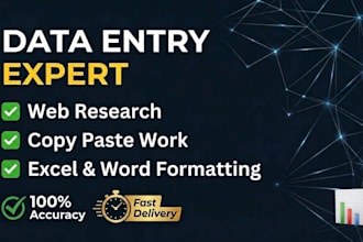 do data entry and copy tying work