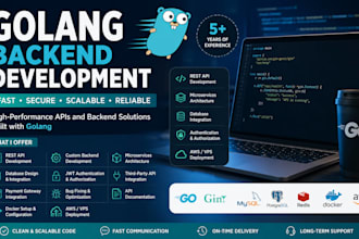 develop golang rest API, backend services and microservices