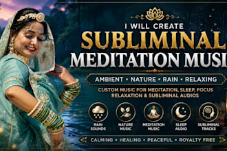 create relaxing, subliminal, nature, ambient, rain music for your meditations