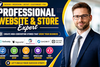 design redesign and build your godaddy, big cartel website
