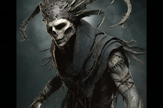 create cinematic horror fantasy character designs