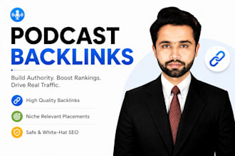 provide podcast backlinks from spotify, apple and amazon for SEO authority