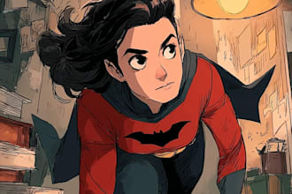 draw special comic illustration or graphic novel
