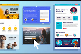 do website ui ux design, or landing page in figma wordpress landing page,figma