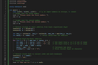 write clean cpp code for your project