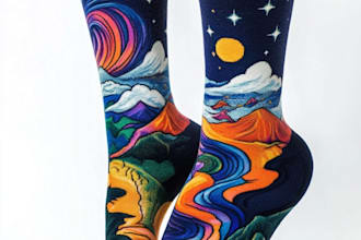 design custom and unique socks design