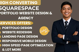 build squarespace portfolio website for designers and agencies