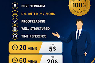 do interview transcription and transcribe audios and transcribe videos