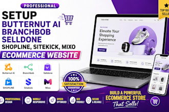 setup butternut ai branchbob selldone shopline sitekick mixo ecommerce website