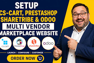 setup cs cart prestashop sharetribe and odoo multi vendor marketplace website
