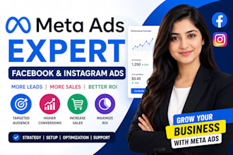 be your facebook, instagram ads and meta marketing for fb and ig ad campaigns