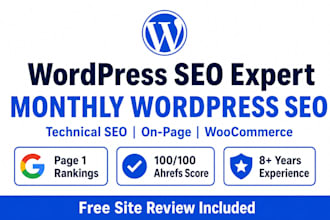 provide monthly SEO service for google rankings