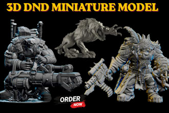 sculpt custom 3d tabletop miniature dnd warhammer 40k 3d figurine 3d printing
