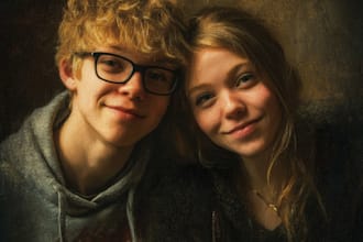 custom portrait and friendship portrait in unique style