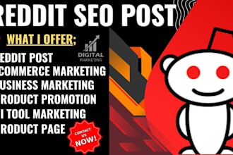 promote ecommerce business website, product link, ai tools via reddit seo post
