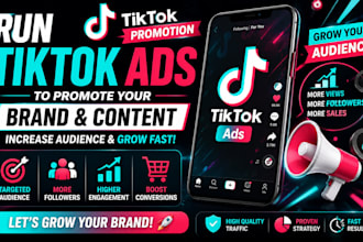 run tiktok ads to promote your brand, content increase audience tiktok promotion