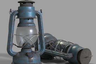 do 1 hard surface prop using substance painter with full pbr workflow