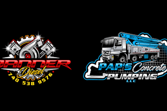 design amazing wonderful concrete and diesel logo with in 1 day