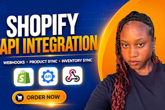 do shopify API integration, webhooks, product sync and inventory API