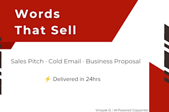 write a high converting sales pitch, business proposal