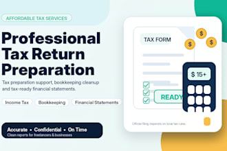 prepare tax returns bookkeeping and financial statements professionally