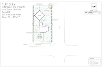 create a professional site plan for permits