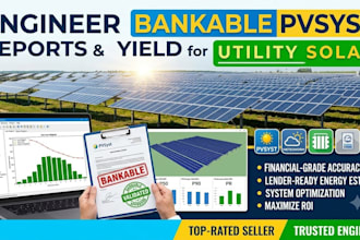 deliver utility solar yield assessment and pvsyst yield analysis