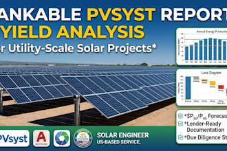engineer bankable pvsyst reports and yield analysis for utility solar