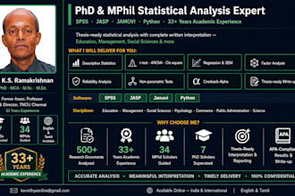 do phd mphil statistical analysis using spss jasp or jamovi