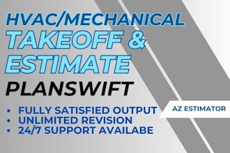 hvac mechanical takeoff and estimate in 24 hours
