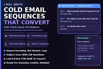 write cold email sequences that get replies for saas