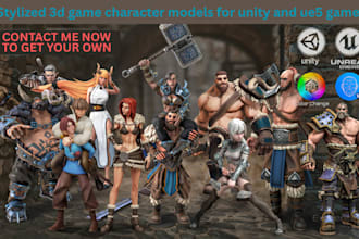 stylized 3d game character 3d modeling and rigging for unity and unreal engine 5