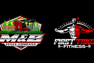 design awesome attractive fence and fitness logo with unlimited revision