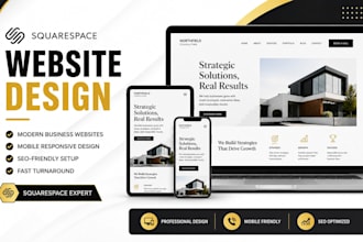 design a modern squarespace website for your business