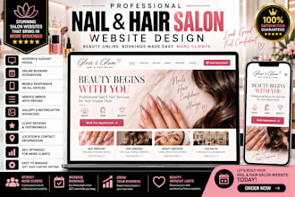 nail salon website, hair salon website, spa website design, beauty salon website