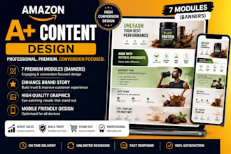 design amazon a plus content and premium product listing graphics