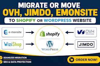 migrate or move ovh website builder jimdo emonsite to shopify wordpress website