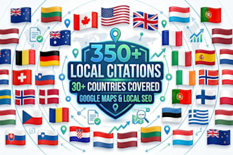 do 350 local citations, directory submissions and nap consistency for local SEO
