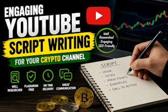 write engaging youtube video scripts for your crypto channel